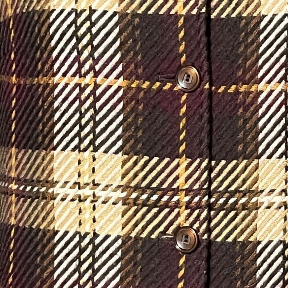 Vintage Blazer Women's Size 8 Brown Yellow Wool Plaid Germany Dark Academic - Picture 4 of 14